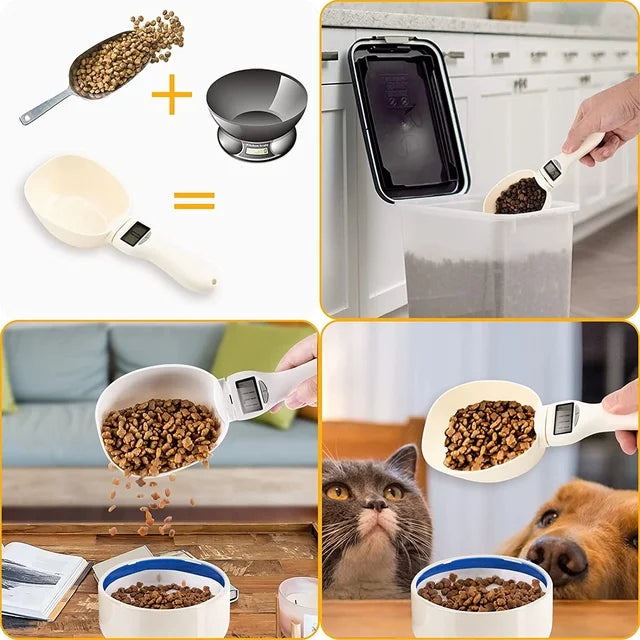 Digital Pet Food Measuring Spoon Scale — Precise Feeding for Dogs & Cats