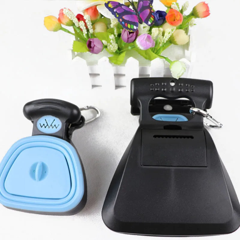 Foldable Dog Poop Scooper with waste bag dispenser