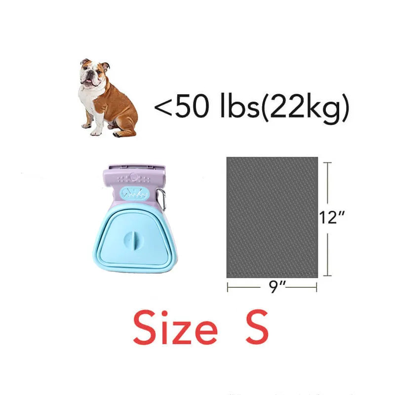Foldable Dog Poop Scooper with waste bag dispenser