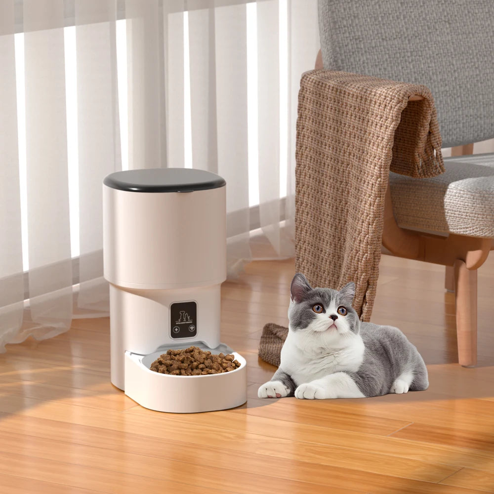 4L WiFi Smart Automatic Pet Feeder — App-Controlled Cat & Dog Food Dispenser