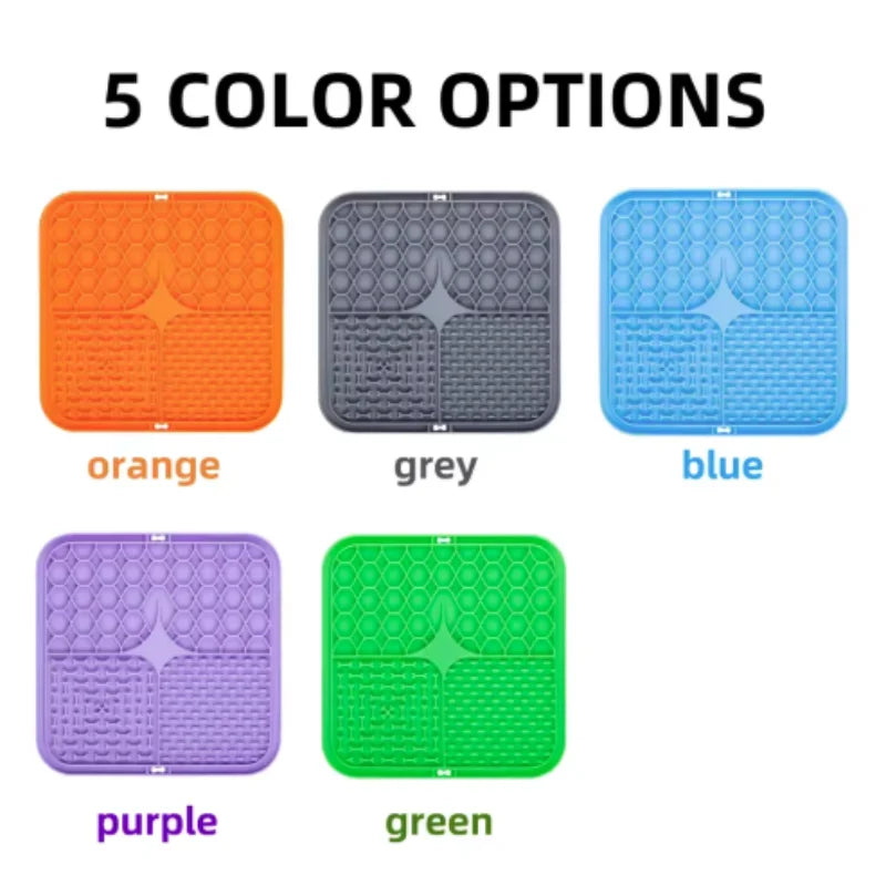 Silicone Lick Mat for Dogs & Cats — Slow Feeder, Bath Distraction & Anxiety Relief Pad