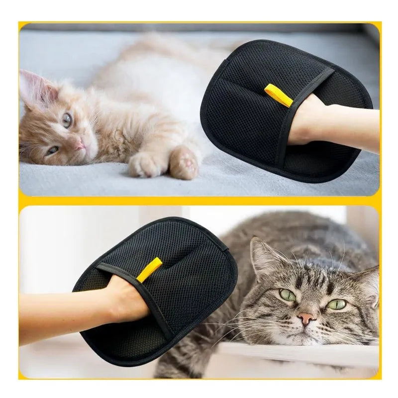 Double-Sided Deshedding Grooming Glove, Pet Hair Remover Glove for Couch, Furniture, Carpet, Car Seat