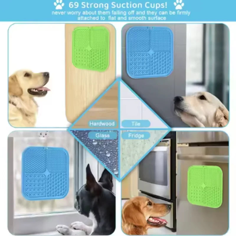 Silicone Lick Mat for Dogs & Cats — Slow Feeder, Bath Distraction & Anxiety Relief Pad
