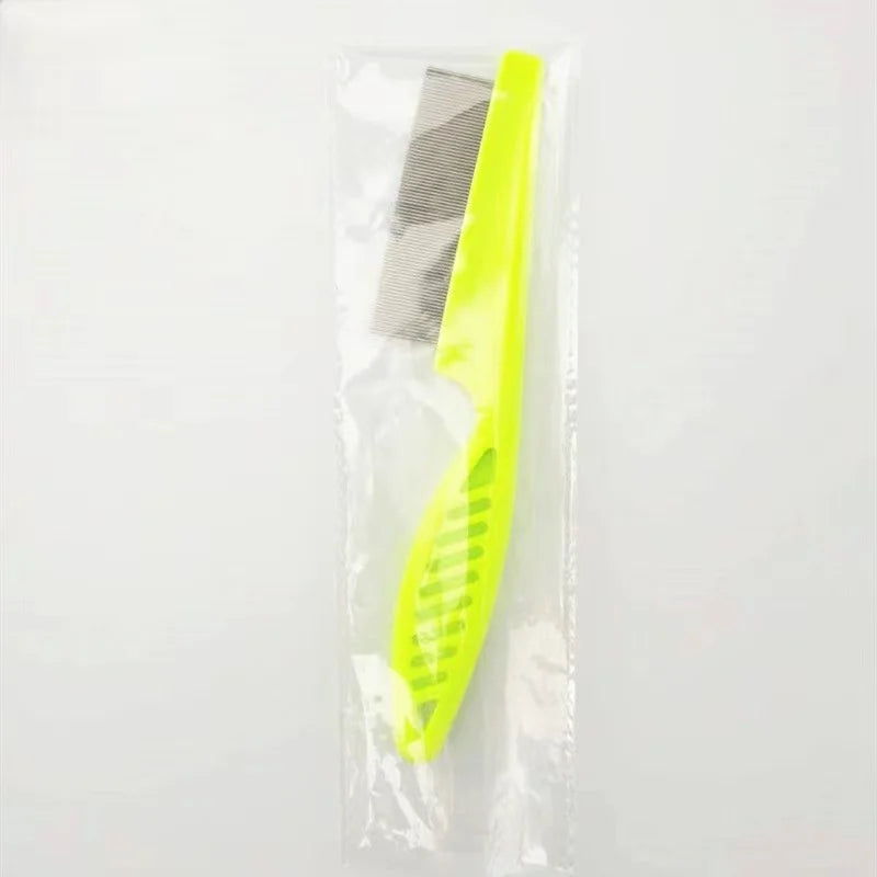 Stainless Steel Pet Shedding & Flea Comb — Face Brush Grooming Tool for Dogs & Cats