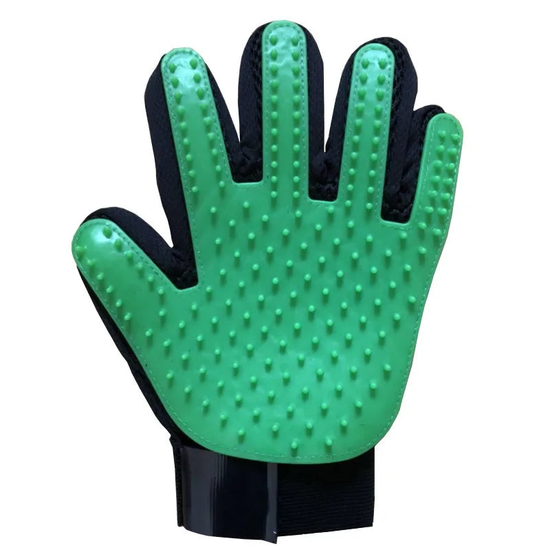 Silicon Pet Hair Removal Grooming Glove — Gentle De-Shedding for Dogs & Cats