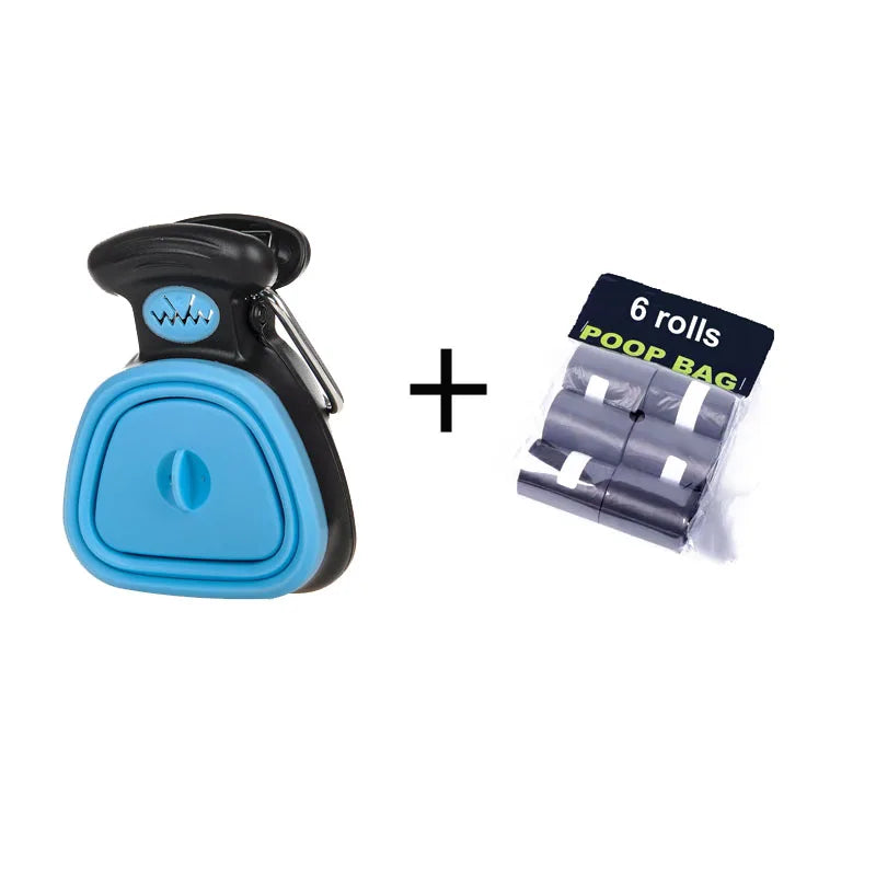 Foldable Dog Poop Scooper with waste bag dispenser