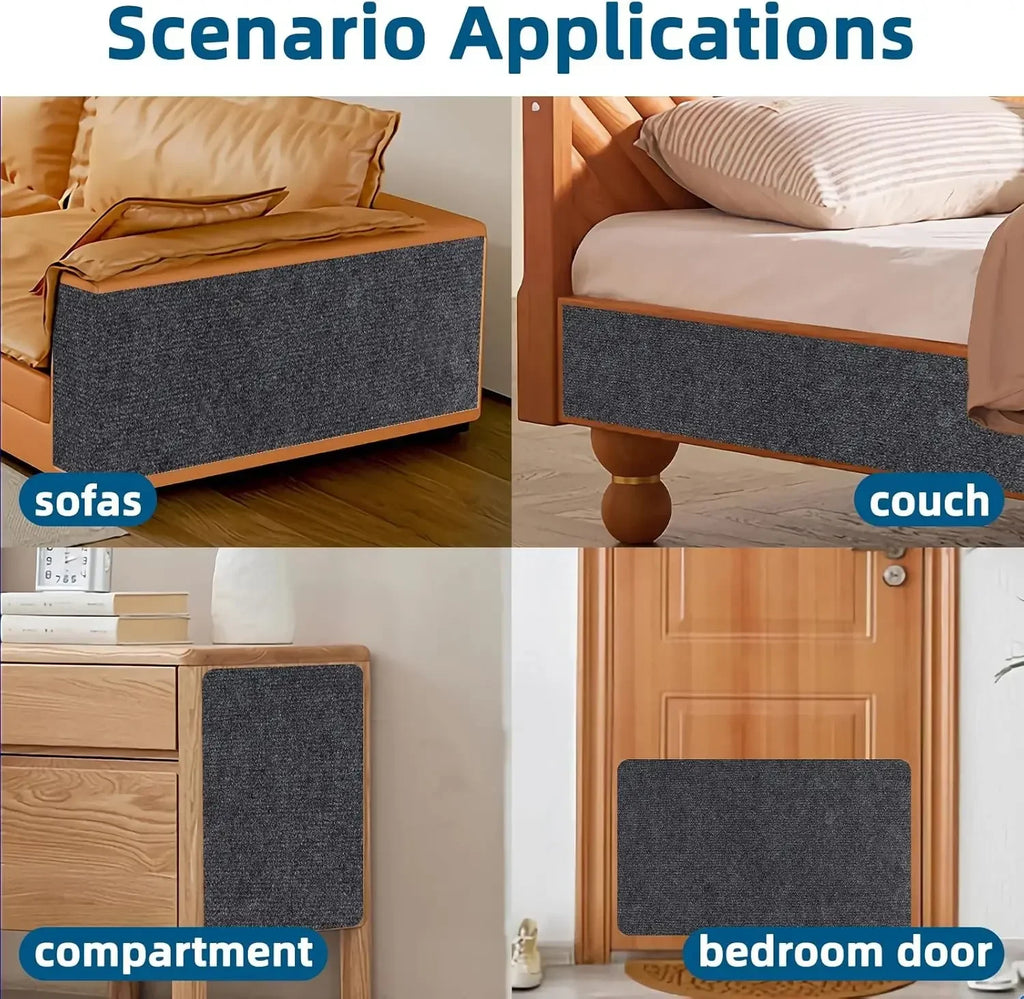 Cat Scratch Sofa Protector Mat — Self-Adhesive & Trimmable for Furniture Protection