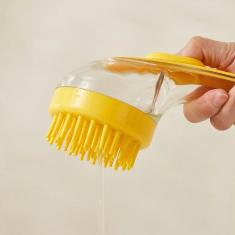 Soft Silicone Pet Bath Brush — Gentle Massage & Deep Clean for Dogs & Cats