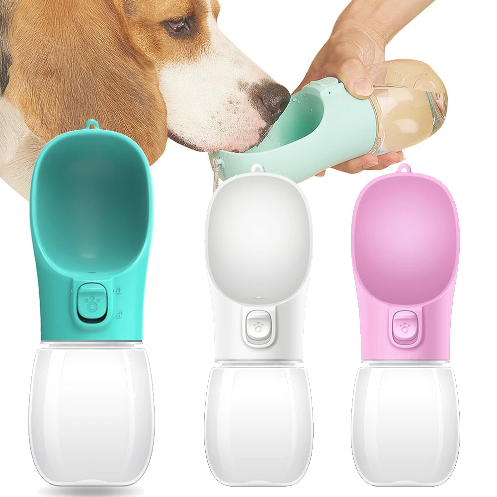 Portable Dog Water Bottle — Leakproof Travel Drinking Bowl for Dogs & Cats