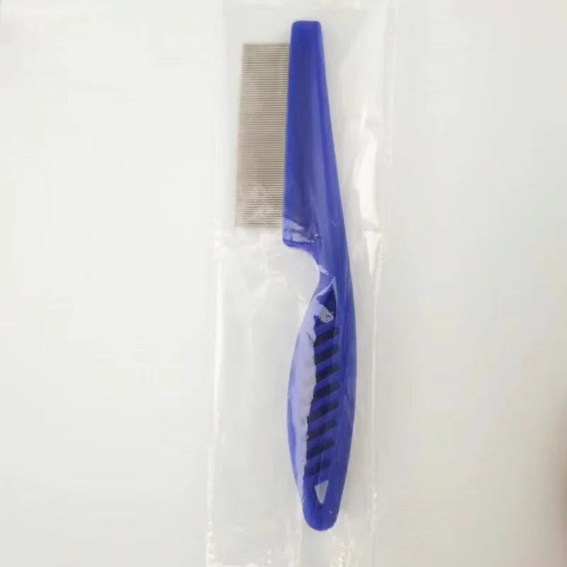 Stainless Steel Pet Shedding & Flea Comb — Face Brush Grooming Tool for Dogs & Cats