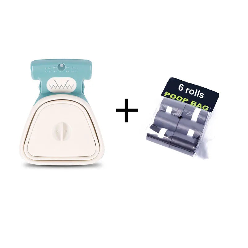 Foldable Dog Poop Scooper with waste bag dispenser