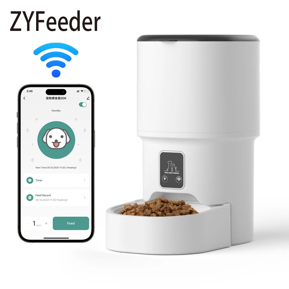 4L WiFi Smart Automatic Pet Feeder — App-Controlled Cat & Dog Food Dispenser