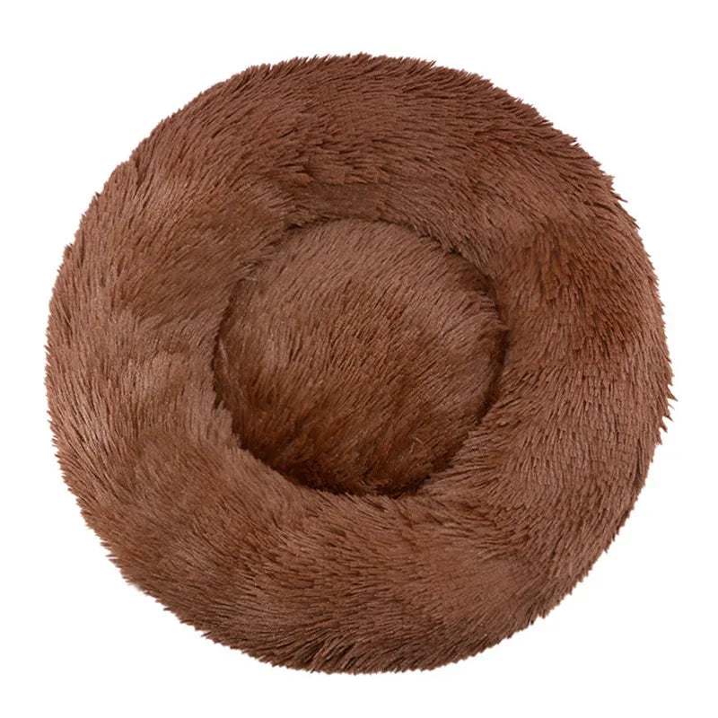 Calming Donut Pet Bed — Super Soft Plush Round Dog & Cat Bed for All Sizes