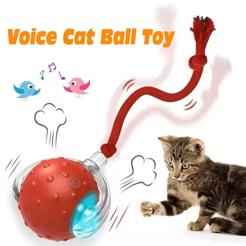 Smart Interactive Cat Ball Toy — Automatic Rolling & LED Lights for Indoor Cats