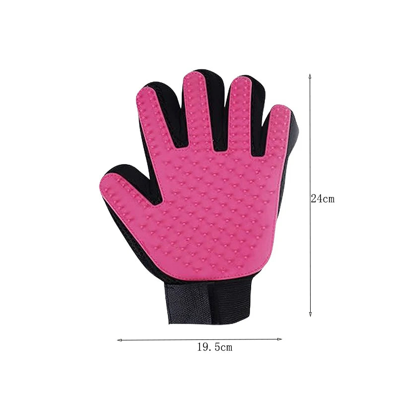 Silicon Pet Hair Removal Grooming Glove — Gentle De-Shedding for Dogs & Cats