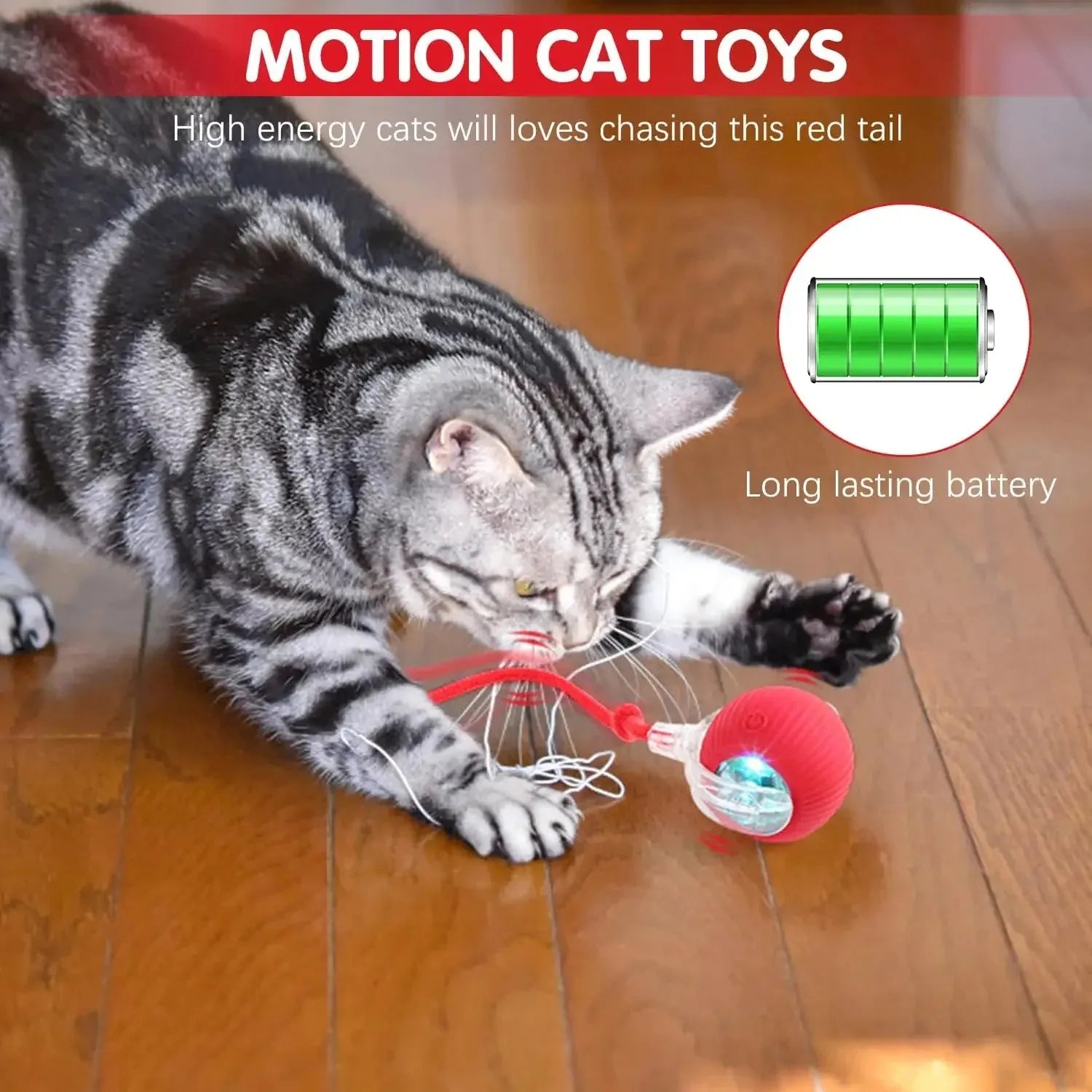 Smart Interactive Cat Ball Toy — Automatic Rolling & LED Lights for Indoor Cats