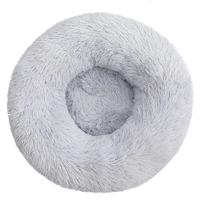 Calming Donut Pet Bed — Super Soft Plush Round Dog & Cat Bed for All Sizes