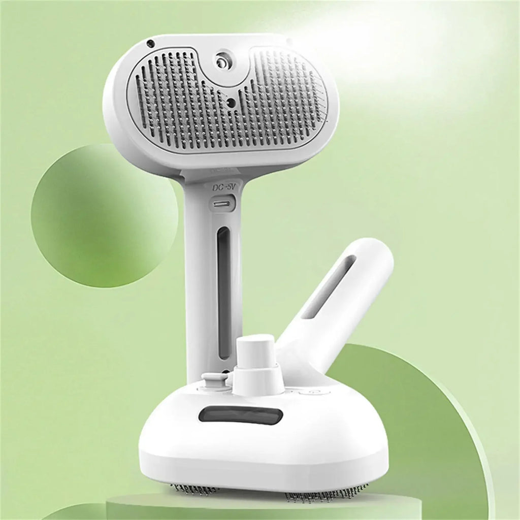 3-in-1 Electric Steam Pet Brush - Grooming, Massage & Detangling for Dogs & Cats