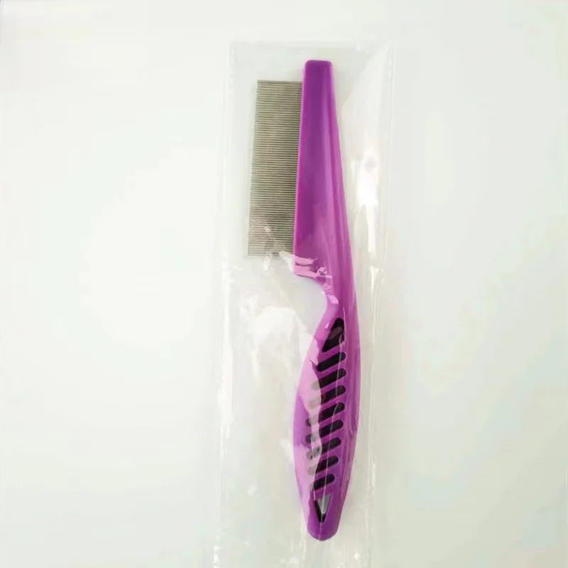 Stainless Steel Pet Shedding & Flea Comb — Face Brush Grooming Tool for Dogs & Cats