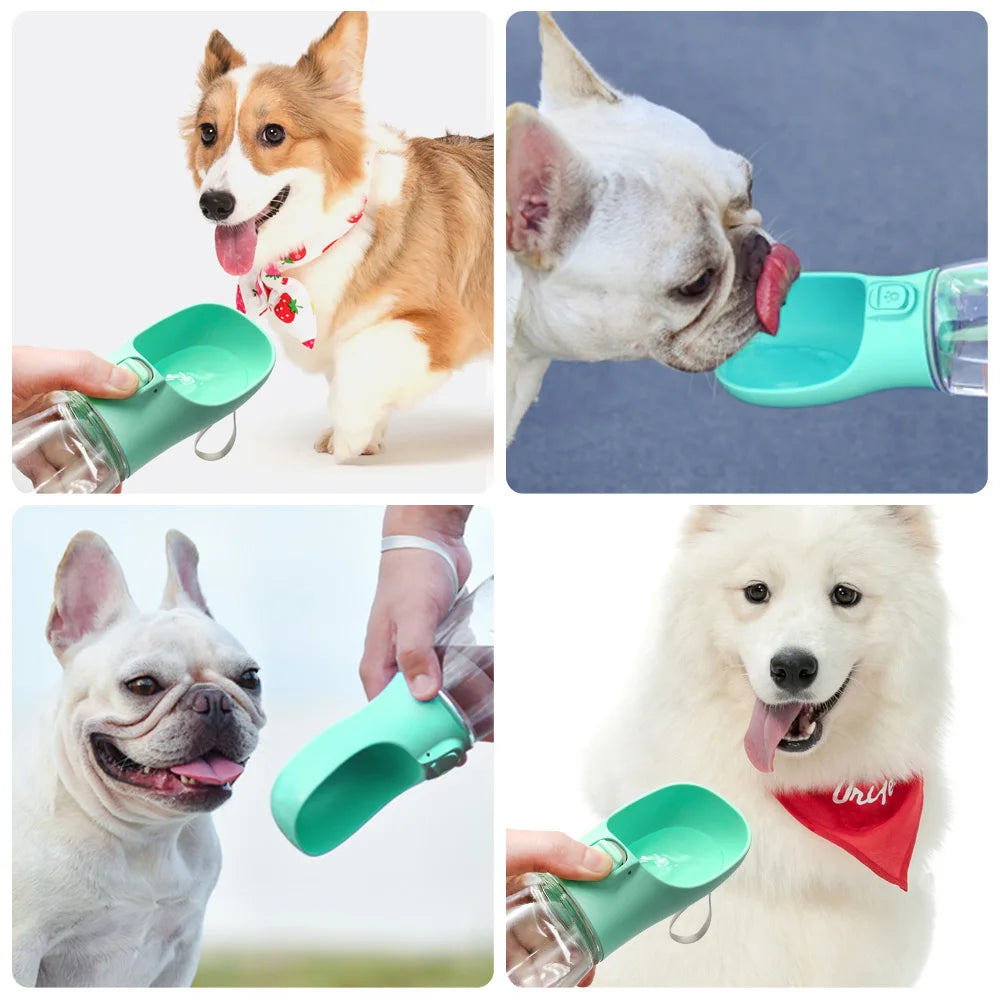 Portable Dog Water Bottle — Leakproof Travel Drinking Bowl for Dogs & Cats
