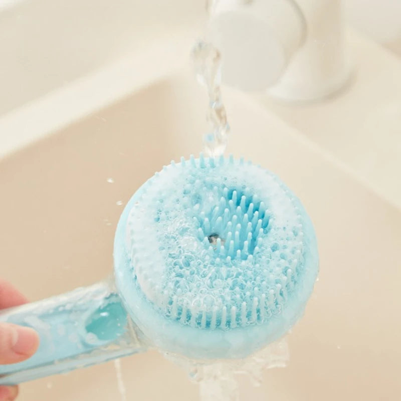 Soft Silicone Pet Bath Brush — Gentle Massage & Deep Clean for Dogs & Cats