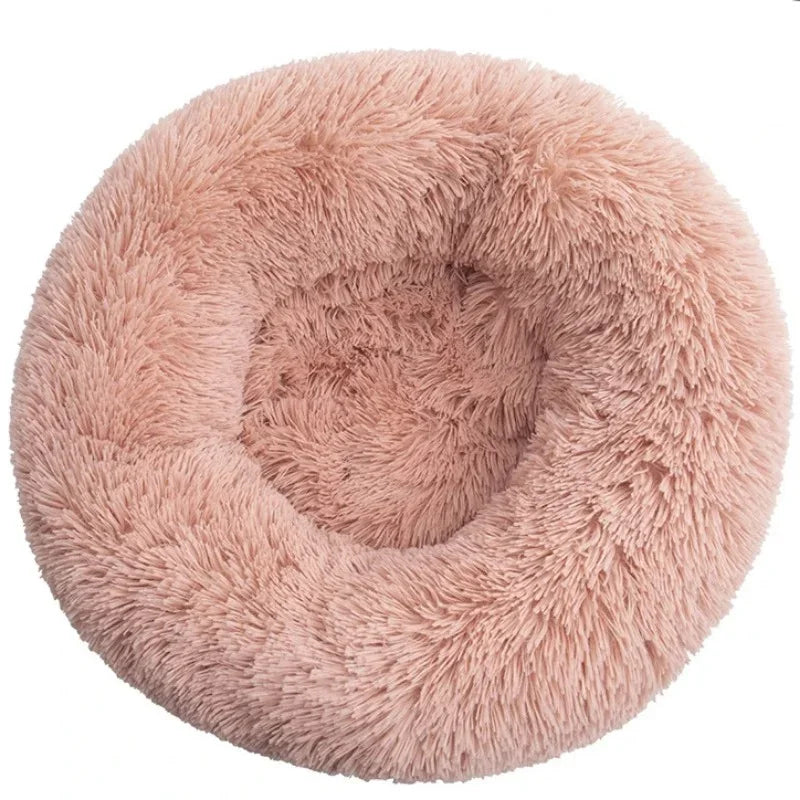 Calming Donut Pet Bed — Super Soft Plush Round Dog & Cat Bed for All Sizes