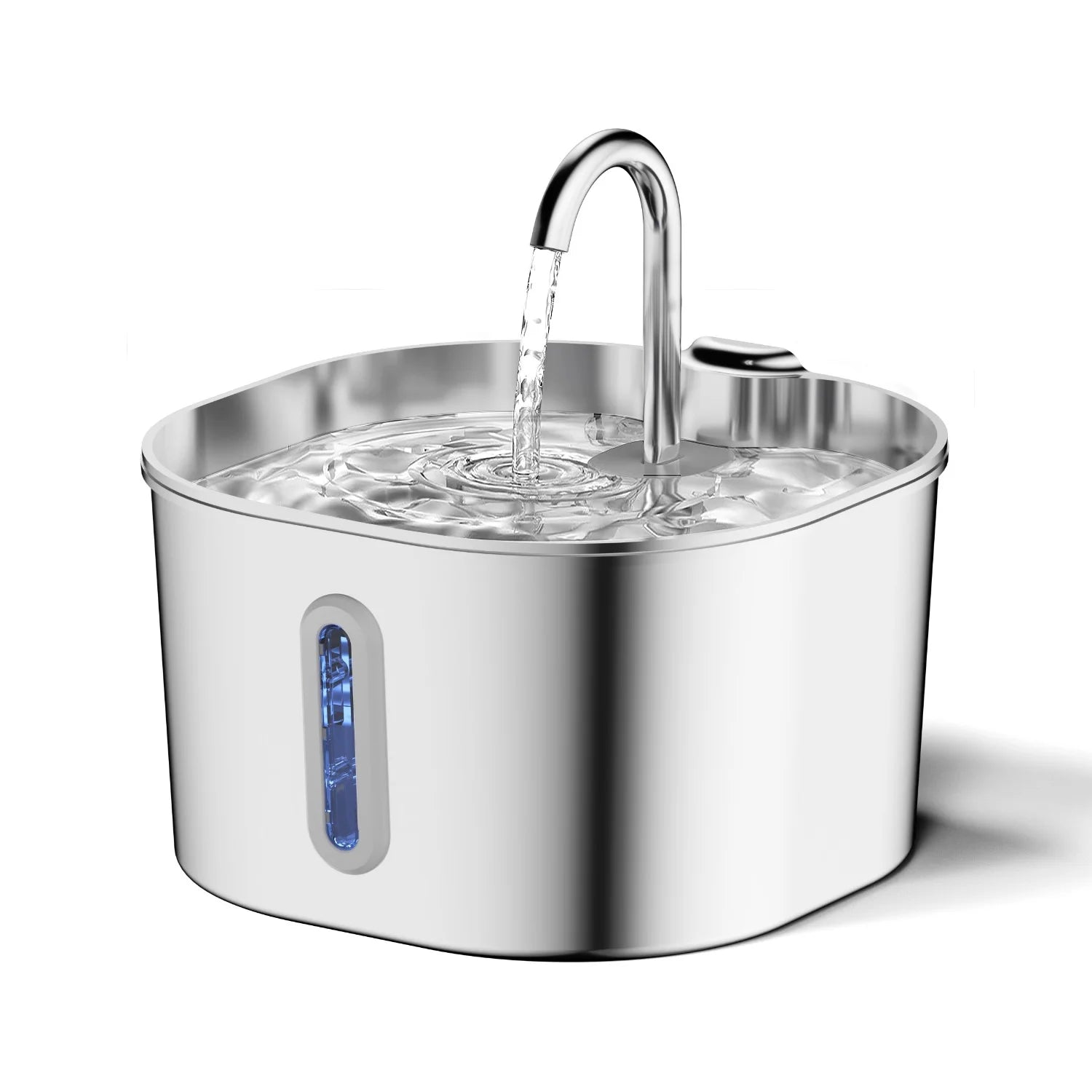 2.2L Automatic Pet Water Fountain — Stainless Steel with Silent Pump & Filter