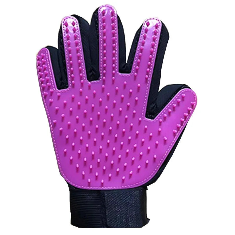 Silicon Pet Hair Removal Grooming Glove — Gentle De-Shedding for Dogs & Cats