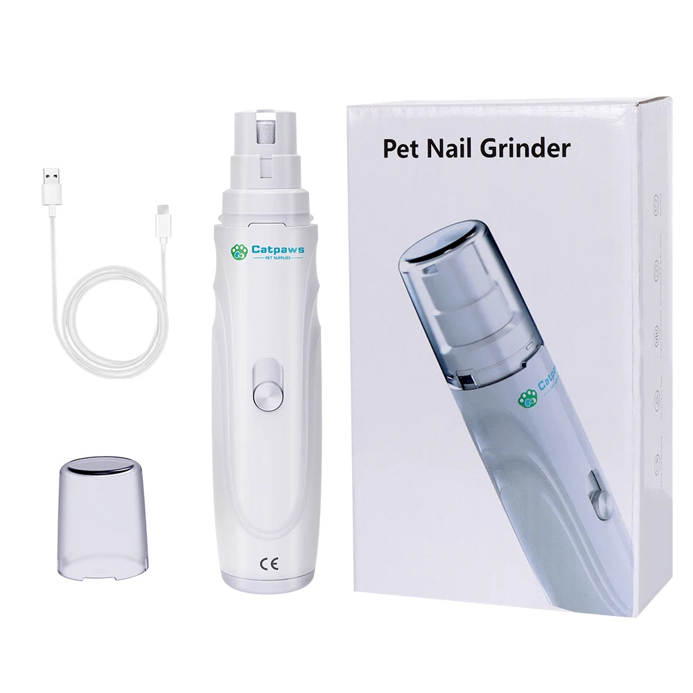 Electric Dog Nail Grinder — USB Rechargeable, Painless & Quiet 2-Speed Pet Nail Trimmer