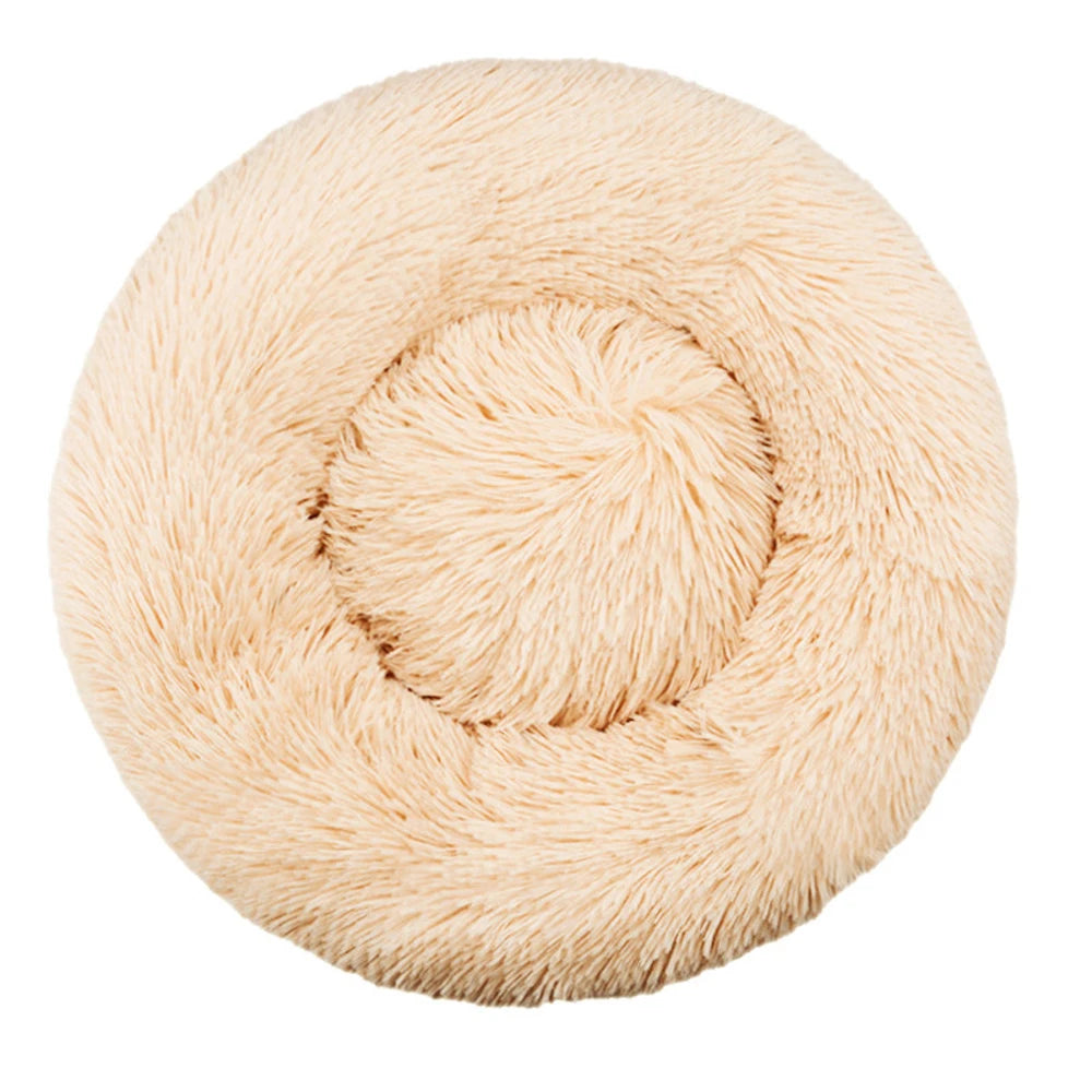 Calming Donut Pet Bed — Super Soft Plush Round Dog & Cat Bed for All Sizes