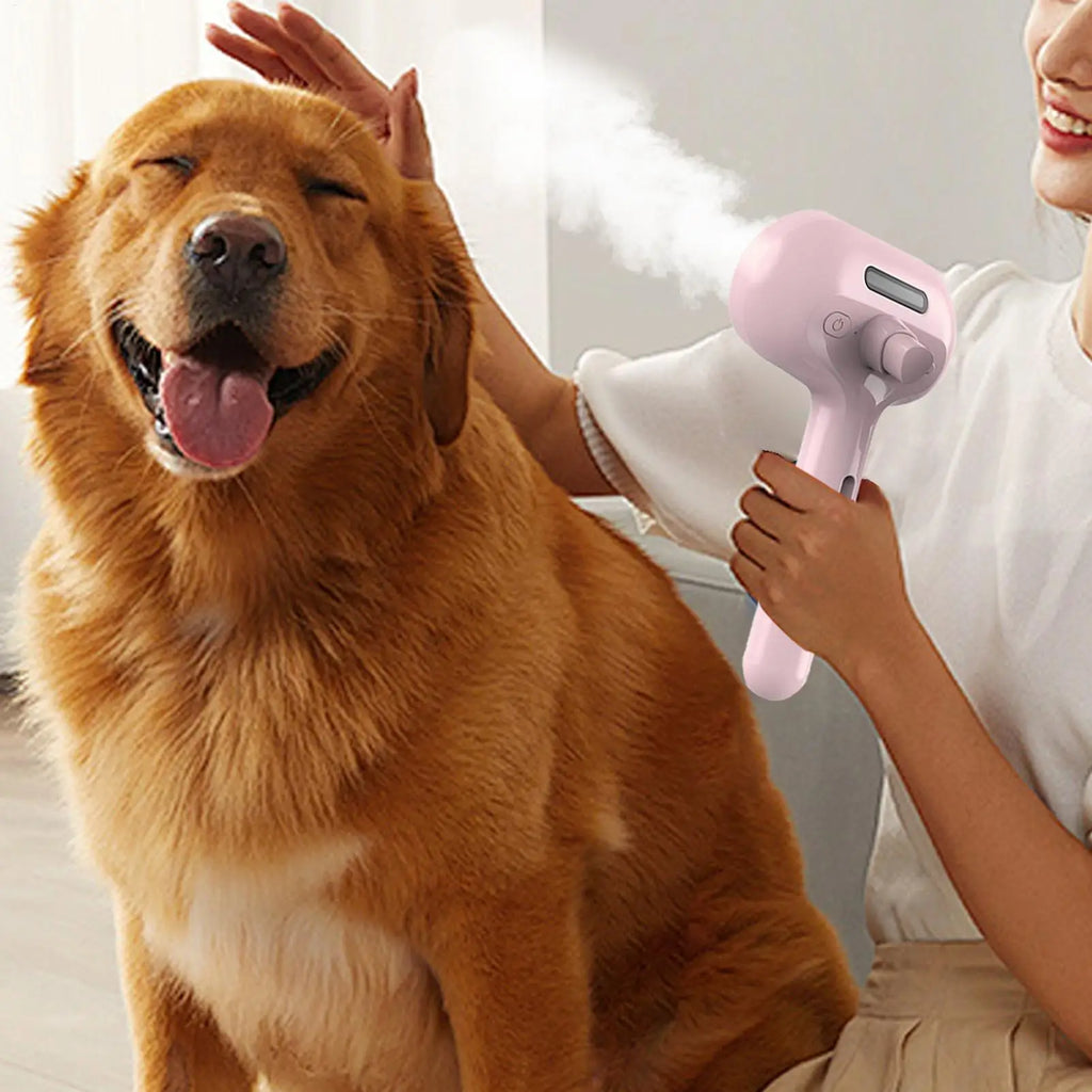 3-in-1 Electric Steam Pet Brush - Grooming, Massage & Detangling for Dogs & Cats