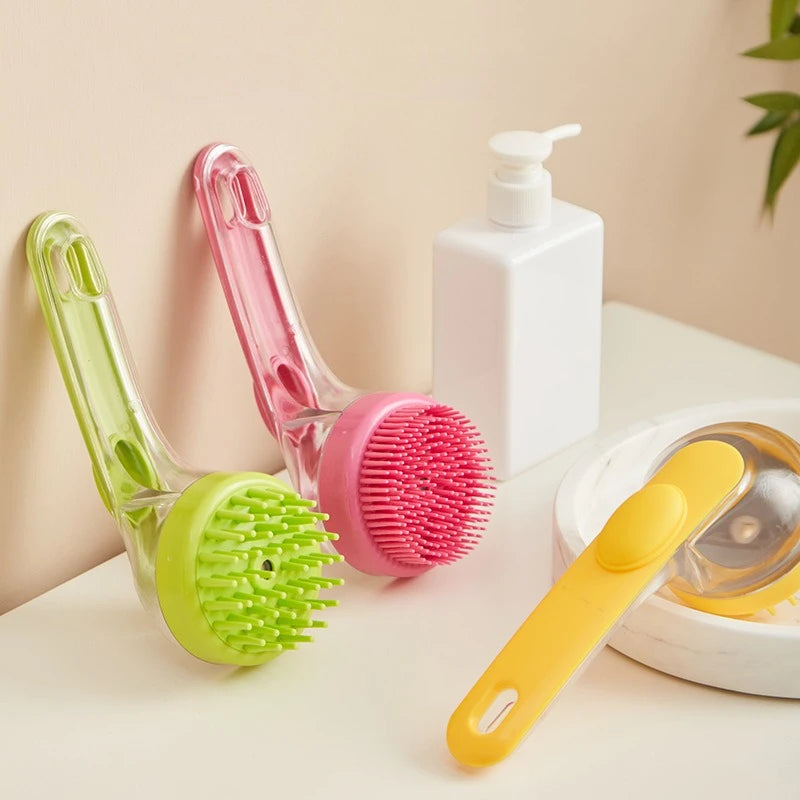 Soft Silicone Pet Bath Brush — Gentle Massage & Deep Clean for Dogs & Cats