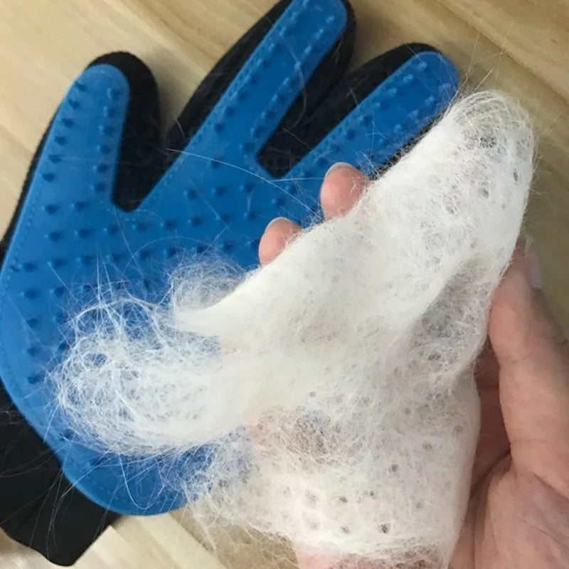 Silicon Pet Hair Removal Grooming Glove — Gentle De-Shedding for Dogs & Cats