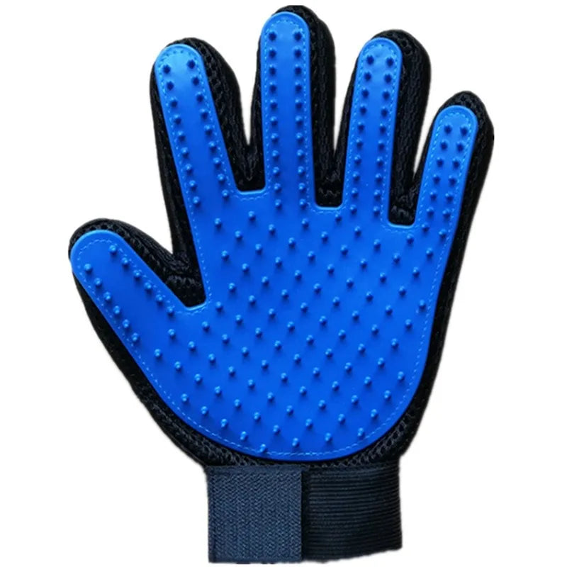 Silicon Pet Hair Removal Grooming Glove — Gentle De-Shedding for Dogs & Cats