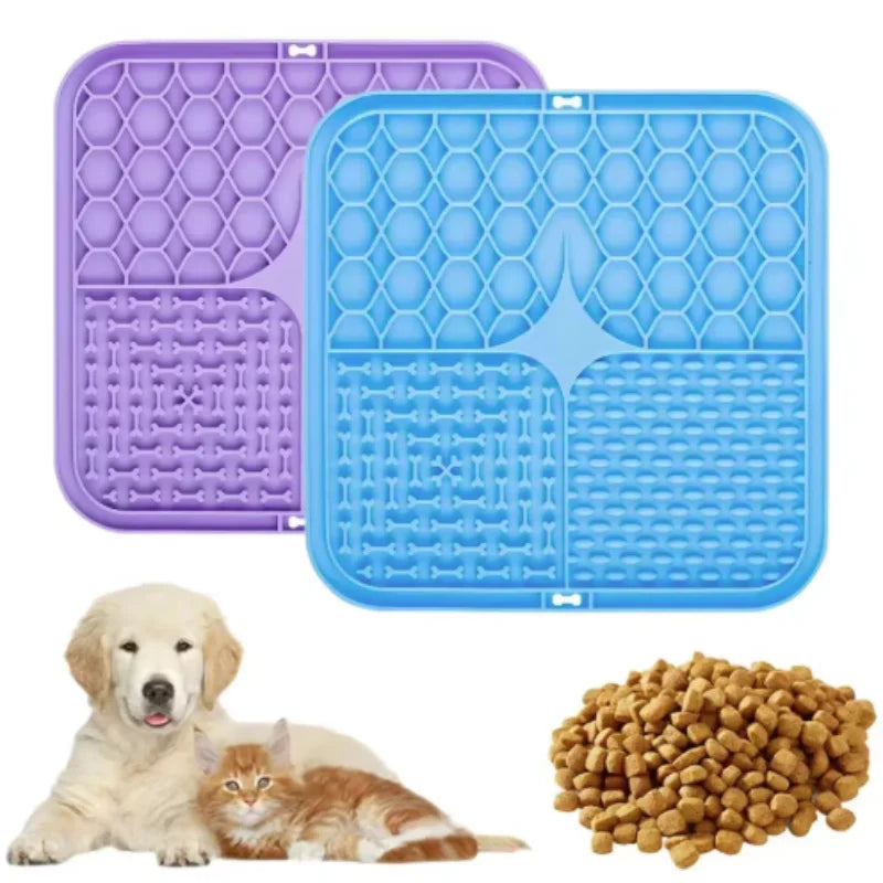 Silicone Lick Mat for Dogs & Cats — Slow Feeder, Bath Distraction & Anxiety Relief Pad