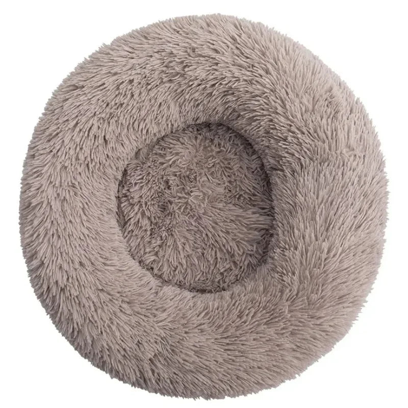 Calming Donut Pet Bed — Super Soft Plush Round Dog & Cat Bed for All Sizes