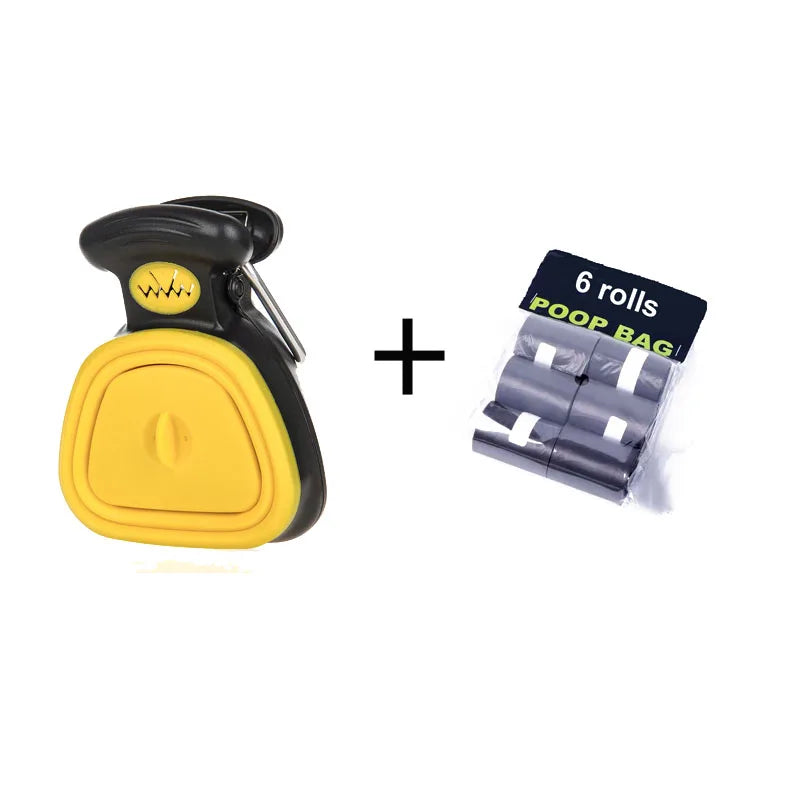 Foldable Dog Poop Scooper with waste bag dispenser