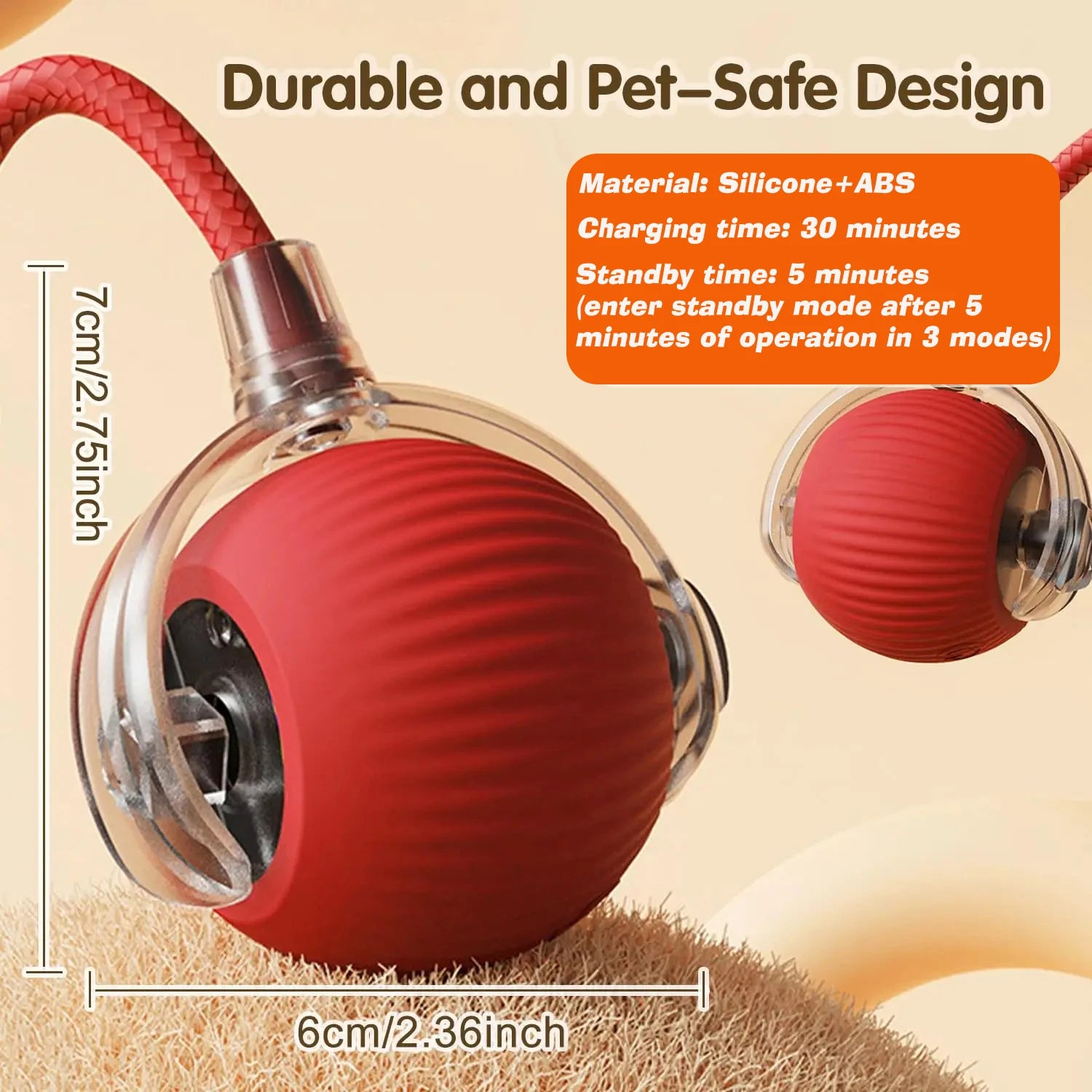 Smart Interactive Cat Ball Toy — Automatic Rolling & LED Lights for Indoor Cats