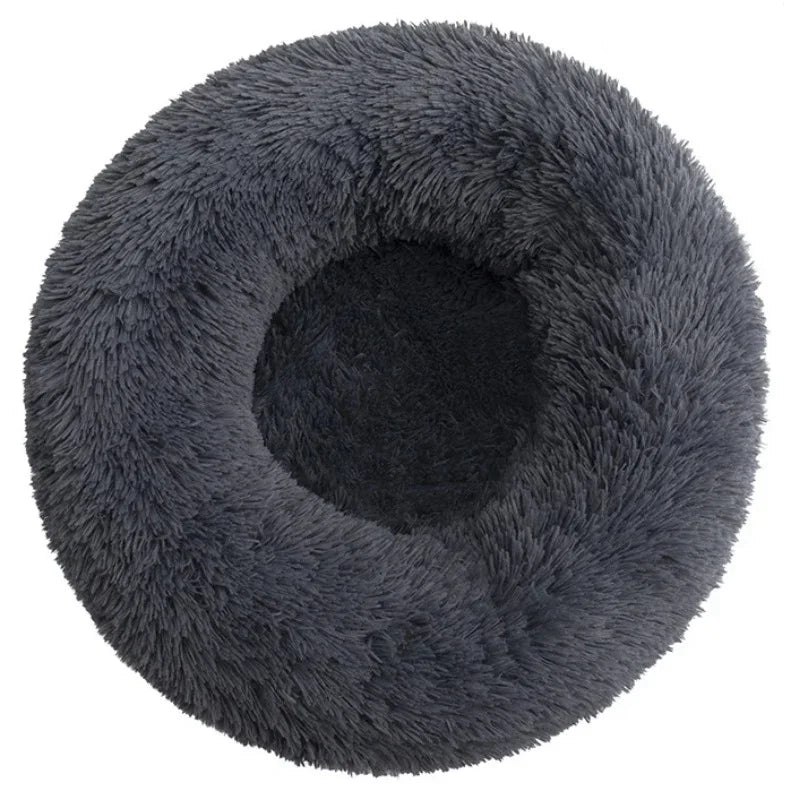 Calming Donut Pet Bed — Super Soft Plush Round Dog & Cat Bed for All Sizes