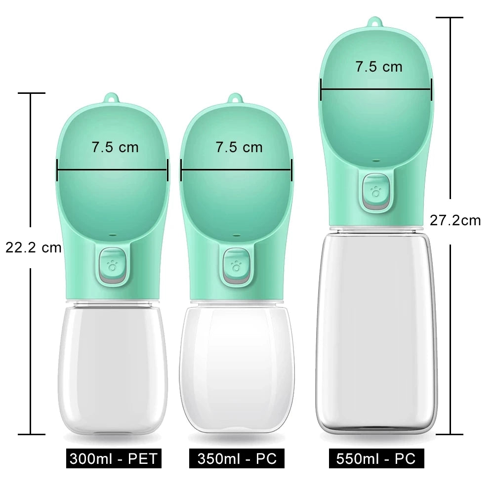 Portable Dog Water Bottle — Leakproof Travel Drinking Bowl for Dogs & Cats