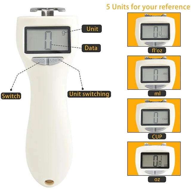 Digital Pet Food Measuring Spoon Scale — Precise Feeding for Dogs & Cats